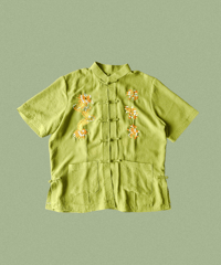 【curoam】Embroidered china blouse