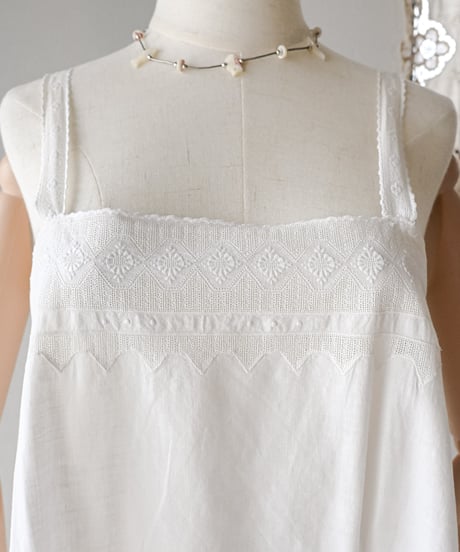 【Seek an nur】1900-20's antique cotton night dress