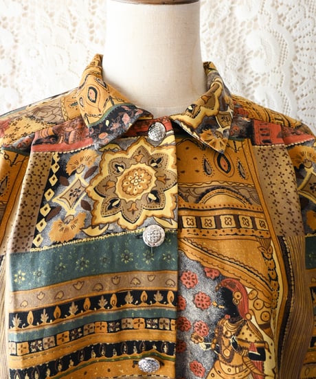 【tiny yearn】France Art Over Blouse