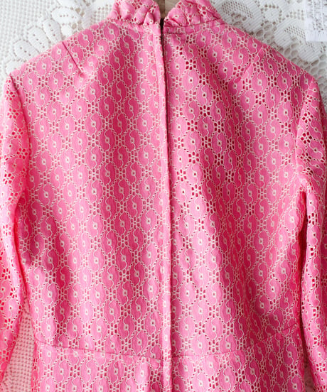 【tiny yearn】1960's Floral Lace Maxi Dress