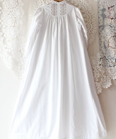 【Seek an nur】French Antique Hand Lace Flare Night Dress