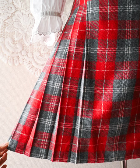 【tiny yearn】Italy Check Wrap Skirt