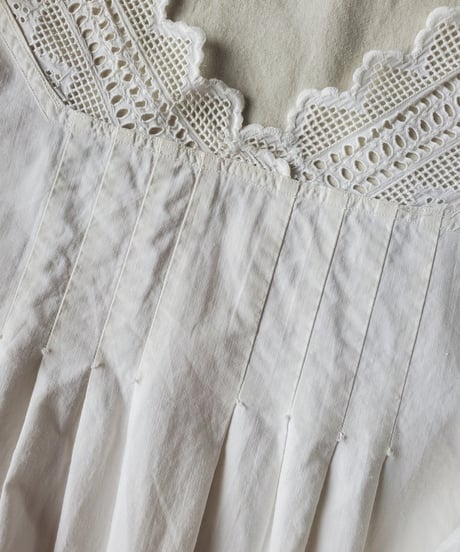 【Seek an nur】1890-10's antique night gown dress