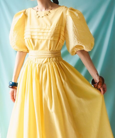 【tiny yearn】W-German Puff Maxi Dress