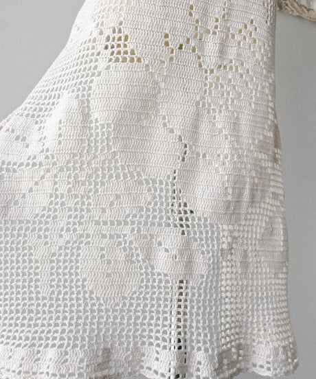 【Seek an nur】Vintage cotton crochet apron