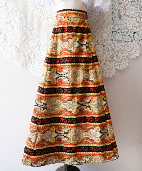 【tiny yearn】Euro Batik Wrap Maxi Skirt