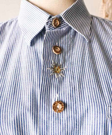 【Seek an nur】Tyrolean Stripe Over Shirt