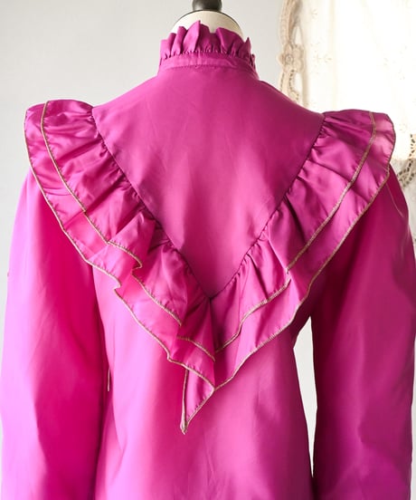 【Seek an nur】Euro Frill Bowtie Blouse