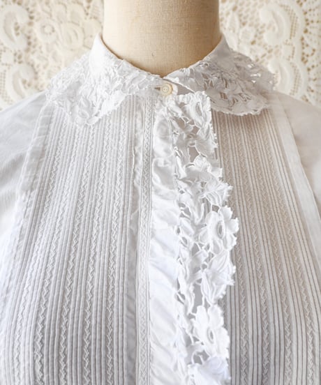 【Seek an nur】French Antique Cotton Night Blouse