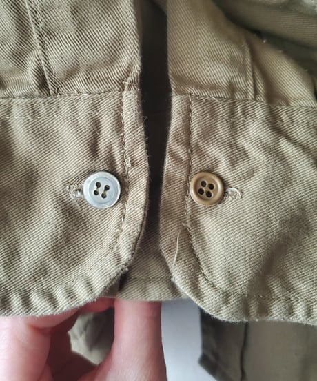 【Seek an nur】Greece Military Cropped Shirt/Khaki