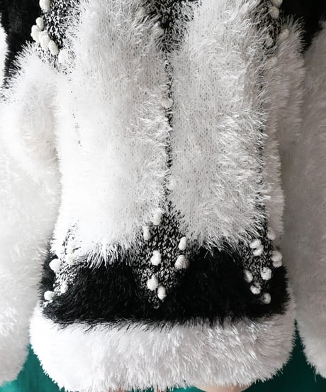 【Seek an nur】Euro Design Shaggy Knit Tops
