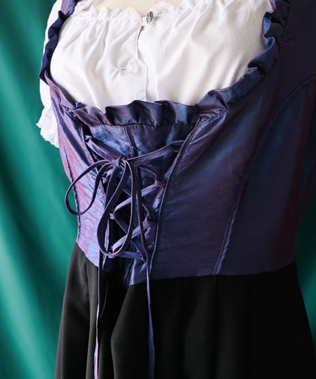 【Seek an nur】Tyrolean Metallic Black Dirndl Dress