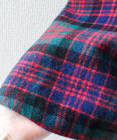 【tiny yearn】1970's Check Knit Shirt Maxi Dress