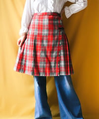 【tiny yearn】Italy Check Wrap Skirt