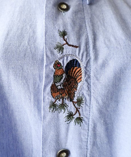 【Seek an nur】Tyrolean Embroidered Dress Shirt
