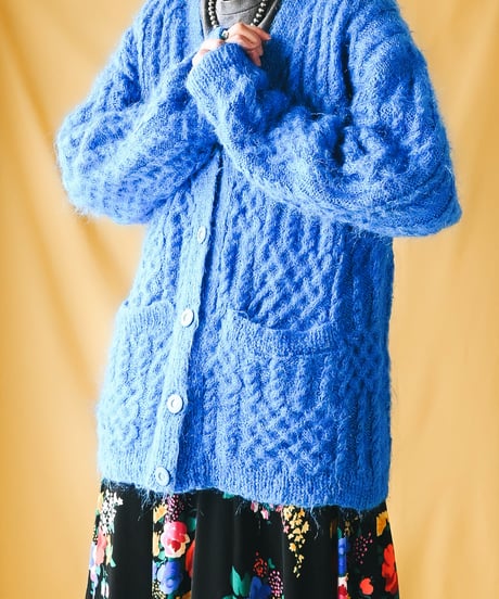 【tiny yearn】Cable Mohair Knit Over Cardigan