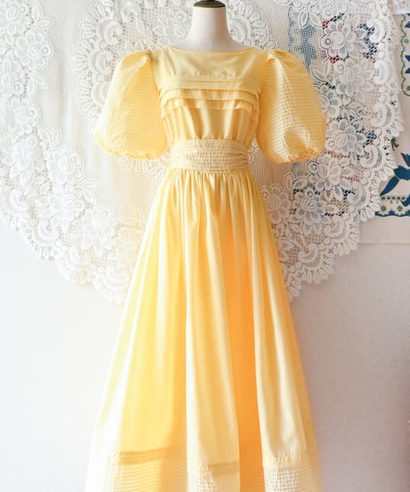 【tiny yearn】W-German Puff Maxi Dress