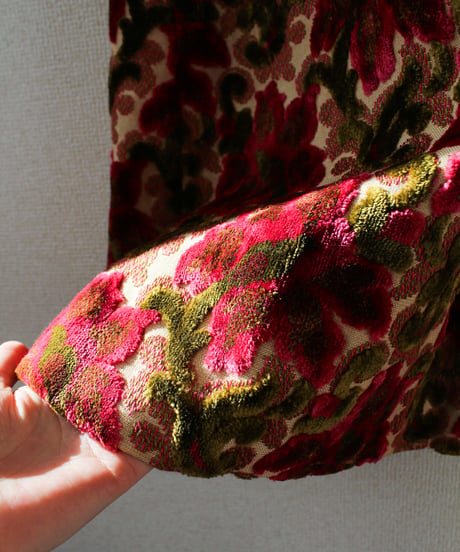 【Seek an nur】1960-70's Vintage Velvet Gobelins Maxi Dress