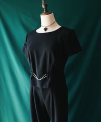 【Seek an nur】USA Black Jumpsuit
