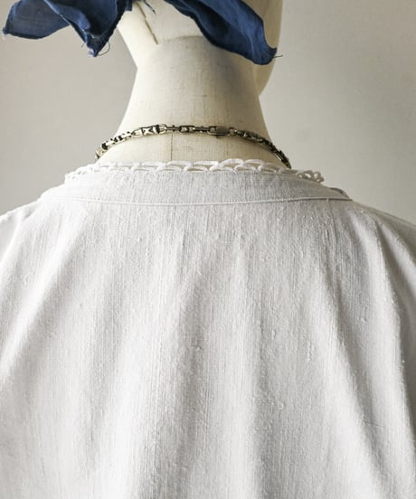 【Seek an nur】1890-1910's French antique linen smock