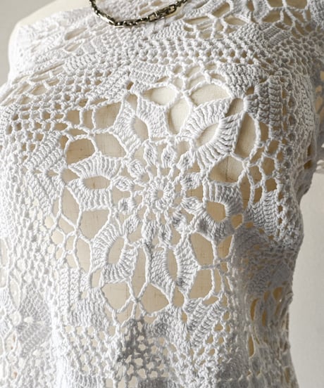 【Seek an nur】Vintage crochet cami dress