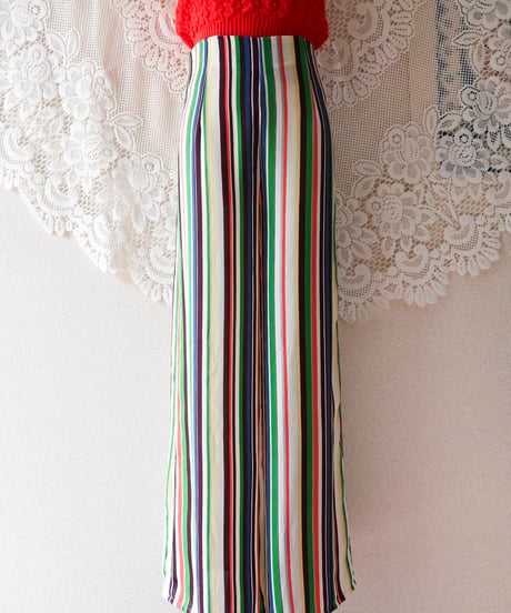 【tiny yearn】Mulch Stripe Sheer Wide Pants