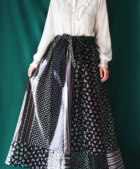 【Seek an nur】Euro Floral Maxi Skirt