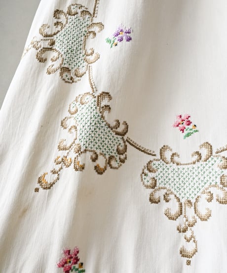 【Seek an nur】Vintage embroidered fabric cami dress