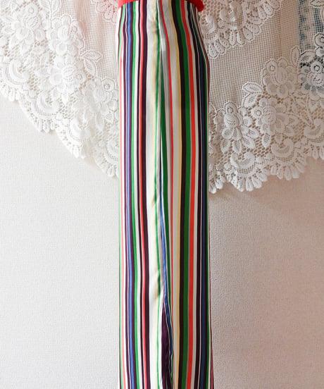 【tiny yearn】Mulch Stripe Sheer Wide Pants