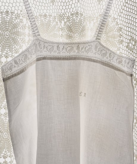 【Seek an nur】1890-20's antique night slip dress
