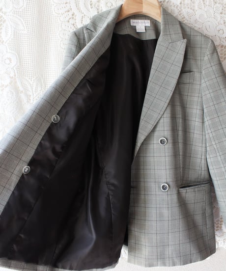 【Seek an nur】Glen Check Jacket&Pants Set up