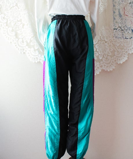 【tiny yearn】Euro Crazy Pattern Nylon Wind Pants
