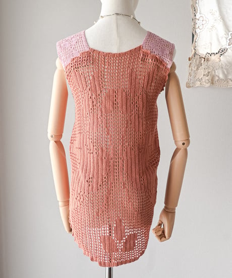 【Seek an nur】Vintage cotton crochet tops