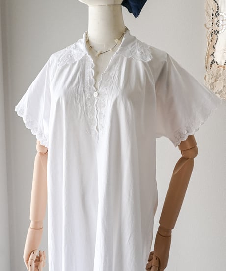 【Seek an nur】1900-20's antique night shirt gown
