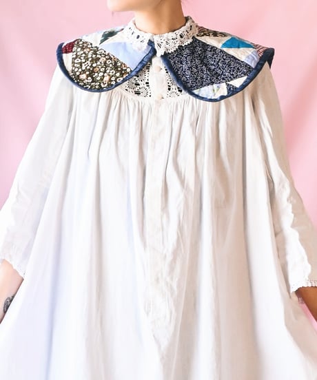 【tiny yearn】Crazy Quilted Patchwork Detachable Collar