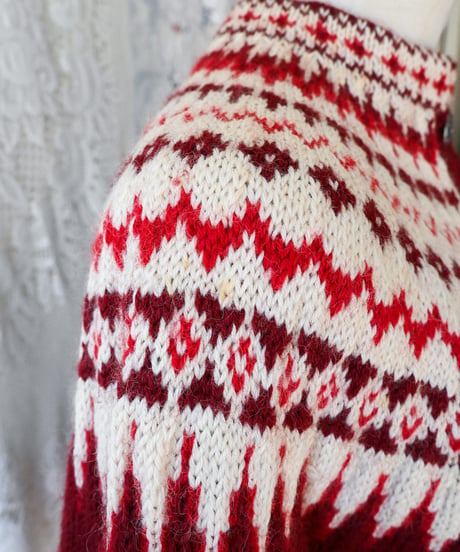 【tiny yearn】Norway Jacquard Hand Knit Cardigan