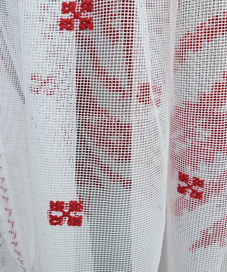【tiny yearn】Romanian Vintage Embroidered Tulle Blouse