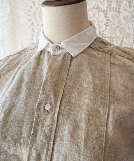 【Seek an nur】French Antique Linen Smock