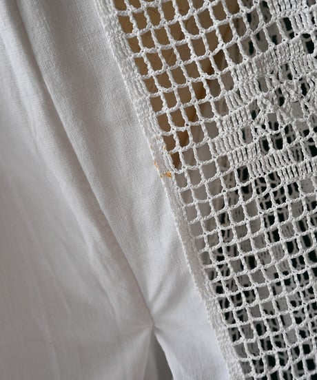 【Seek an nur】1960s Romanian Crochet Folk Blouse