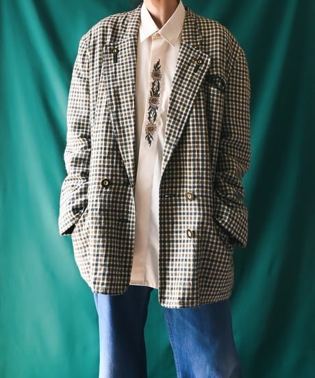 【Seek an nur】Tyrolean Check Over Jacket
