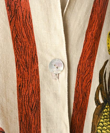 【curoam】Vintage fabric linen over jacket