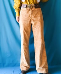【tiny yearn】Beige Velours Flare Pants