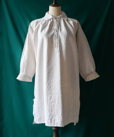 【Seek an nur】1900-20's French Antique Linen Smock