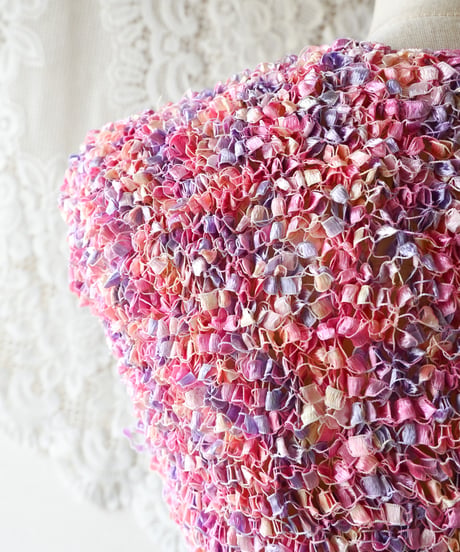 【tiny yearn】Fancy yarn Knit Bolero
