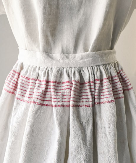 【Seek an nur】French antique linen waist apron