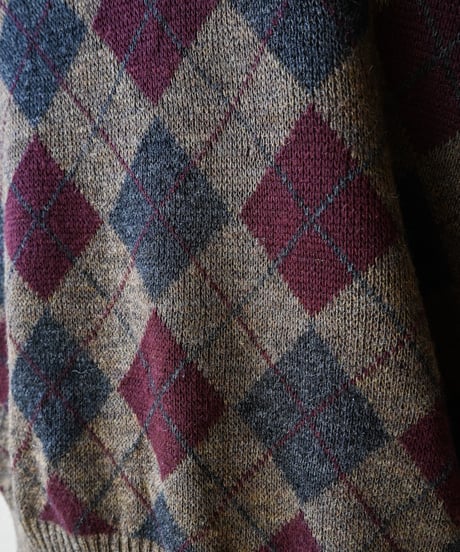 【tiny yearn】Italy Argyle Check Knit Vest