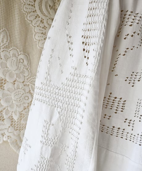 【Seek an nur】Romanian Vintage Crochet Folk Blouse
