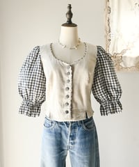 【Seek an nur】Tyrolean linen trachten blouse
