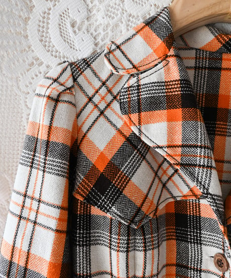 【tiny yearn】1960~70's Check Cropped Jacket