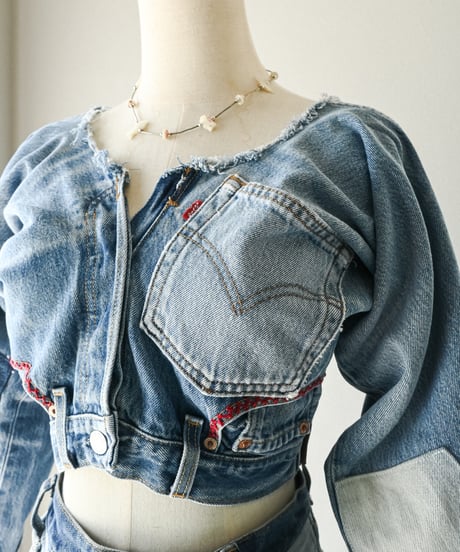 【curoam】Levi's denim pants reworked jacket